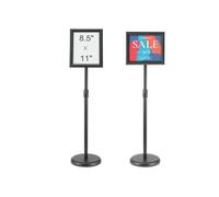 SucceBuy Porte-Affiche Sur Pied Aluminium 27.9x21.6cm Hauteur Réglable Noir