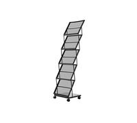 SucceBuy Porte-Brochures 5 Niveaux Avec Roulettes en Métal Pour Expositions Bureaux Hôtels