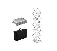 SucceBuy Porte-Brochures en Alliage Aluminium Pliable 6 Compartiments Capacité 2kg