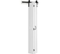 SucceBuy Porte coulissante pliante style porte de grange 609x2134 mm en MDF, avec kit de ferrures et design de cadre en H peu encombrant, porte coulissante pliante pour chambre à coucher et salon en b