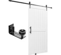 SucceBuy Porte coulissante style grange avec kit d'accessoires 1067x2134mm Système coulissant