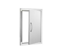 SucceBuy Porte d'Accès Pour Cuisine Extérieure en Inox 43,2x61cm Porte Simple Réversible