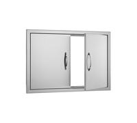 SucceBuy Porte d'Accès Pour Cuisine Extérieure en Inox Porte Encastrée 77,4x53,3x4,5cm