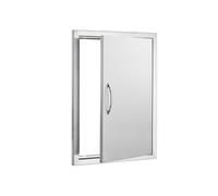 SucceBuy Porte d'Accès Pour Cuisine Extérieure Porte Simple Inox Pour Îlot de Barbecue