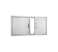 SucceBuy Porte d'Accès Pour Îlot Barbecue Porte Encastrée Acier Inoxydable 106,7x53,4cm