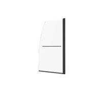 SucceBuy Porte de douche sans cadre pour baignoire, 86,4 cm L x 139,7 cm H, pivotant à 180°, porte en verre noir pour salle de bains