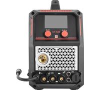 SucceBuy Poste à souder combiné 5 en 1 avec fonction de coupe, TIG, MIG, MIG à charge et MMA, poste à souder plasma sans contact 50 A et synergique 200 A, poste à souder MIG à impulsion 220 V en alumi