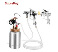 SucceBuy Pot de peinture sous pression 2 L, pulvérisateur de peinture sous pression φ1.8mm + φ3mm, deux pistolets de pulvérisation, pistolet de pulvérisation pneumatique central 30L No Spray Guns