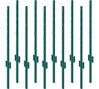 SucceBuy poteau de clôture poteau en T poteau de clôture en métal robuste piquets de clôture en acier robustes pour fermes de pelouse de jardin clôture en fil extérieur 6pcs 6inch