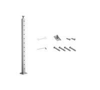 SucceBuy Poteau Garde Corps Hauteur 106,68cm Pour Main Courante Acier Inoxydable