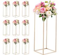 SucceBuy Présentoir pour fleurs de mariage 250x250x600 mm, 10 supports rectangulaires pour plantes avec vis cachées, idéal pour les fêtes, les anniversaires, les mariages, la maison et la décoration d