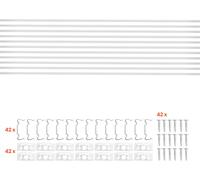 SucceBuy Profil LED, lot de 10, 2 m, profilés en aluminium avec cache mat, embouts et clips de fixation, canaux, diffuseur, barre, adapté aux bandes LED, forme en U, taille plus