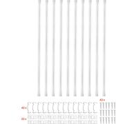 SucceBuy Profilé LED, lot de 10, 2 m, profilé anodisé pour cloisons sèches avec cache opaque, embouts et clips de fixation, profilé encastrable pour plaques de plâtre, profilé en aluminium pour montag