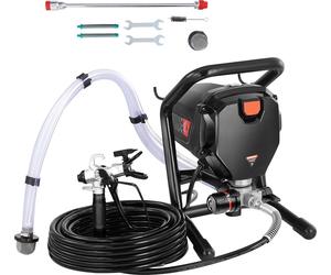 SucceBuy Pulvérisateur de peinture airless 750 W, 3000 PSI pulvérisateur électrique haute efficacité, appareil manuel pour meubles intérieurs/extérieurs et clôtures, finition fine et uniforme