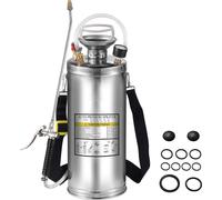 SucceBuy Pulvérisateur en acier inoxydable 8L, Pulvérisateur domestique pour le jardinage et le nettoyage des sols, pour l'industrie, l'agriculture, le commerce, la médecine et autres applications, Ar