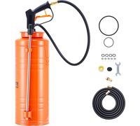 SucceBuy Pulvérisateur industriel à pression, 13,2L pulvérisateur en acier inoxydable, pulvérisateur à pompe robuste avec poignée pistolet ergonomique, tuyau et 2 buses en laiton, convient pour les tr