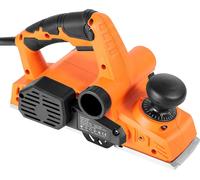 SucceBuy Rabot électrique, largeur de coupe 82 mm, 900 W, 14500 tr/min, rabot manuel pour le bois, avec profondeur de coupe réglable, 2 lames, convient pour le travail du bois, le chanfreinage du bois