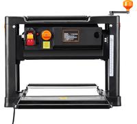 SucceBuy Rabotage d'épaisseur, table de 13 pouces, deux vitesses, moteur 15 ampères 2000 W, 3 lames, table d'alimentation étendue de 12 pouces, silencieux pour bois dur et tendre