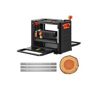 SucceBuy Rabotage d'épaisseur, table de 13 pouces, deux vitesses, moteur 15 ampères 2000 W, 3 lames, table d'alimentation étendue de 12 pouces, silencieux pour bois dur et tendre