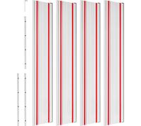 SucceBuy Rail de guidage pour scies circulaires portatives, 4 pièces de 700 mm en aluminium avec 3 raccords, compatible avec différentes scies plongeantes, idéal pour les projets de travail du bois
