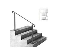SucceBuy Rampe d'Escalier 3 Marches en Fer Forgé Hauteur Flexible Installation Sans Effort