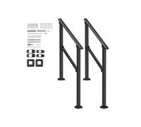 SucceBuy Rampe d'Escalier Pour 2-3 Marches en Acier Au Carbone Angle Réglable 2 Pièces