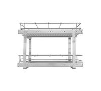 SucceBuy Rangement Sous Evier 2 Etages Capacité 30kg Glissement Fluide Acier