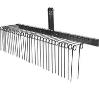 SucceBuy Râteau remorque 72", 32 dents en acier, scarificateur de gazon pour tracteur, catégorie 1, attelage 3 points, entretien du gazon pour feuilles, paille, herbe