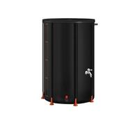 SucceBuy Récupérateur d'eau de pluie pliable 380L avec robinet - PVC 1000D - 78x70x103cm Noir