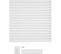 SucceBuy Revêtement de mur à lamelles, 1,2 x 1,2 m, PVC, mur à lamelles de garage blanc, design modulaire