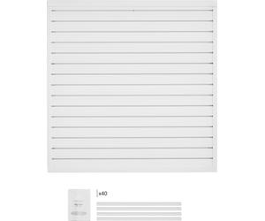 SucceBuy Revêtement de mur à lamelles, 1,2 x 1,2 m, PVC, mur à lamelles de garage blanc, design modulaire