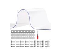 SucceBuy Rideau à Lanière PVC 122x213,4cm Avec 8 Bandes de Porte Plastique Pour Entrepôt