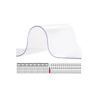 SucceBuy Rideau à Lanière PVC 152,4x213,4cm Avec 10 Bandes de Porte en Plastique