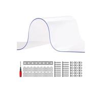 SucceBuy Rideau à Lanière PVC 97x213,4cm Avec 6 Bandes de Porte Plastique Epaisseur 0,2cm