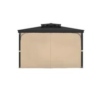 SucceBuy Rideau d'Intimité Tonnelle Imperméable 281x373x213cm Polyester Pour Auvent