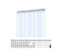 SucceBuy Rideau Lanière PVC 96x210cm Transparent Lot de 6 Pour Portes de Chambre Froide