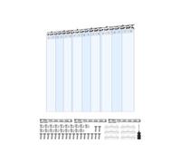 SucceBuy Rideau Lanière PVC Epaisseur 0,2cm Matériau Durable Avec Chevauchement 50%