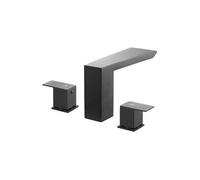 SucceBuy Robinet de baignoire romain avec design 3 trous et 2 poignées, robinet de baignoire en acier inoxydable avec bec étroit pour montage sur le pont, idéal pour les soins des animaux domestiques 
