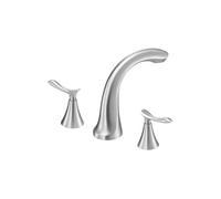 SucceBuy Robinet de Baignoire Avec 3 Trous et 2 Poignées en Acier Inoxydable