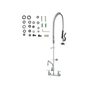 SucceBuy Robinet Evier Mural Commercial 112cm Laiton Pulvérisateur Pré-rinçage 30cm Bec