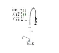 SucceBuy Robinet Evier Mural Commercial Laiton Pulvérisateur Douchette Pour Cuisine 120cm