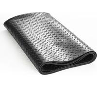 SucceBuy Rouleau de revêtement de sol en caoutchouc Diamond-Plate, 3 mm x 4 ft x 15 ft Tapis de sol en caoutchouc SBR, facile à nettoyer, design de plaque de diamant pour sous les voitures, garage, ut