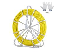 SucceBuy ruban à poisson en fibre de verre 425/492/600/656 pieds, extracteur de fil de ruban à poisson, outils de pêche pour murs et conduits électriques 1-4 in x 656 ft