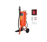 SucceBuy 10 gallons de sable à haute puissance, réservoir de jet portable à haute pression de 60-110 PSI, kit de sablage à l'air avec 2 buses en céramique et un tuyau de 7,5 pieds de long pour enlever