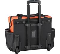 SucceBuy Sac à dos à outils avec roulettes, capacité de charge 50kg, 27 poches, 510x310x450mm