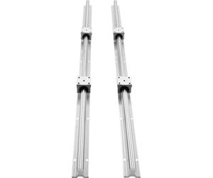 SucceBuy SBR20 Jeu de rails de guidage linéaire de 1200 mm, 2 rails de 47,2 pouces/1200 mm + 4 blocs SBR20UU, rails de précision et roulements pour fraiseuses DIY CNC, machines automatisées