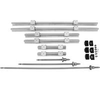 SucceBuy SBR20 Kit rail linéaire + 3 vis à billes RM1605-350/650/1050 mm CNC-Kit, rail linéaire de support avec supports BK/BF12, kit CNC de précision pour l'automatisation des machines, Argent