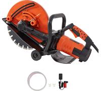 SucceBuy Scie à béton électrique, 16 pouces, 3200 W, moteur 15 A, profondeur de coupe réglable 6 pouces, disque humide, pour la pierre, la brique