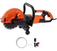 SucceBuy Scie à béton électrique, 9 pouces, moteur 1800 W 15 A, profondeur de coupe 3,5 pouces, humide/sec, pour la pierre, la brique