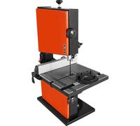 SucceBuy Scie à ruban, 229 mm, Scie à ruban à bois avec moteur 373 W (1/2 CV), hauteur de coupe 90 mm, table en aluminium 300x300 mm, avec lampe de travail 360°, guide d'onglet et guide parallèle, idé